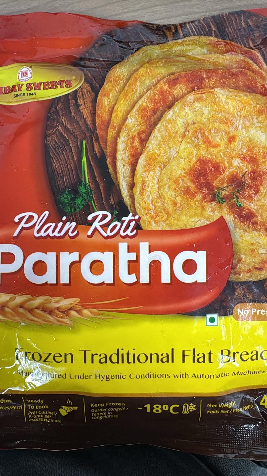 Plain Roti Paratha【プレーンパラタ】【400GR】 【バングラデシュ】