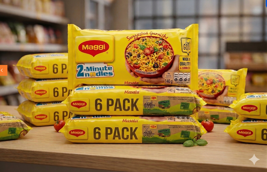 MAGGI Noodles 6 PACK → マギー ヌードル 6パック 【インド】