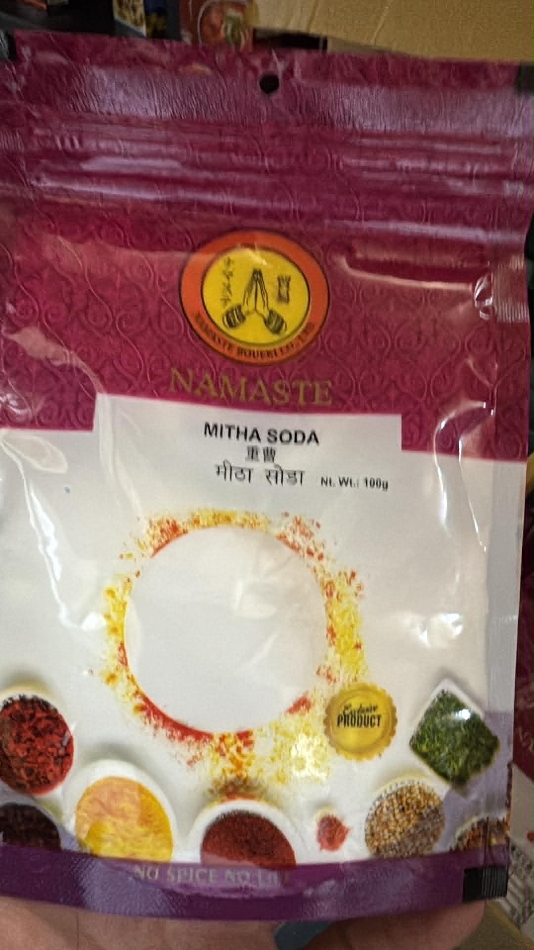 Mitha soda 100g ( Baking soda) 高品質な重曹（ベーキングソーダ）、[ネパール]、【100g)