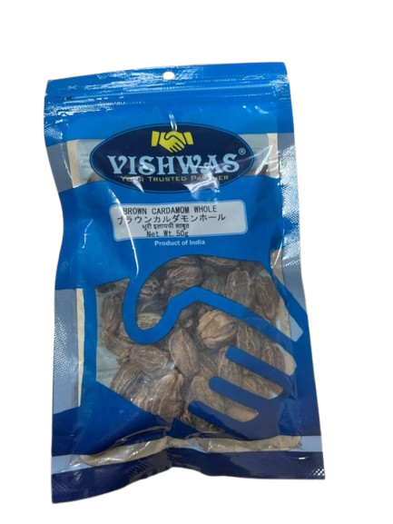 Brown Cardamom Whole（ブラウン カルダモン ホール）【ネパール】,【50g】