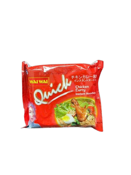 Wai Wai Quick Chicken Curry Instant Noodles（ワイワイ チキンカレー インスタントヌードル）【ネパール】,1袋