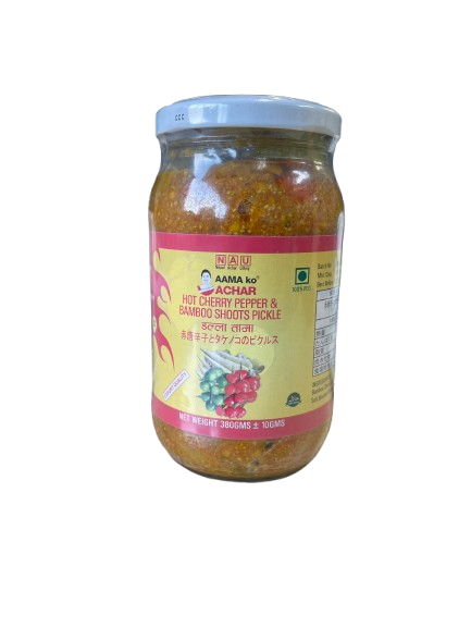 Hot Cherry Pepper & Bamboo Shoots Pickle（ホット チェリーペッパー バンブーシュート ピクルス）【ネパール】,1瓶
